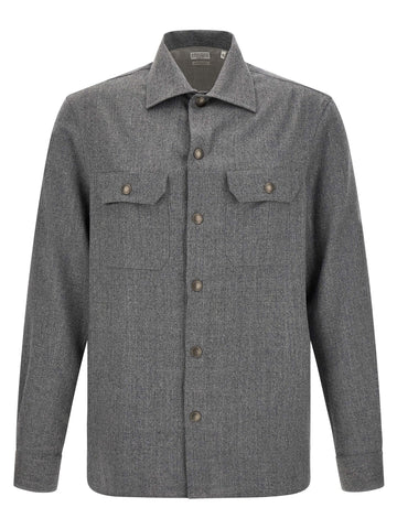 Gray Virgin Wool Blouse