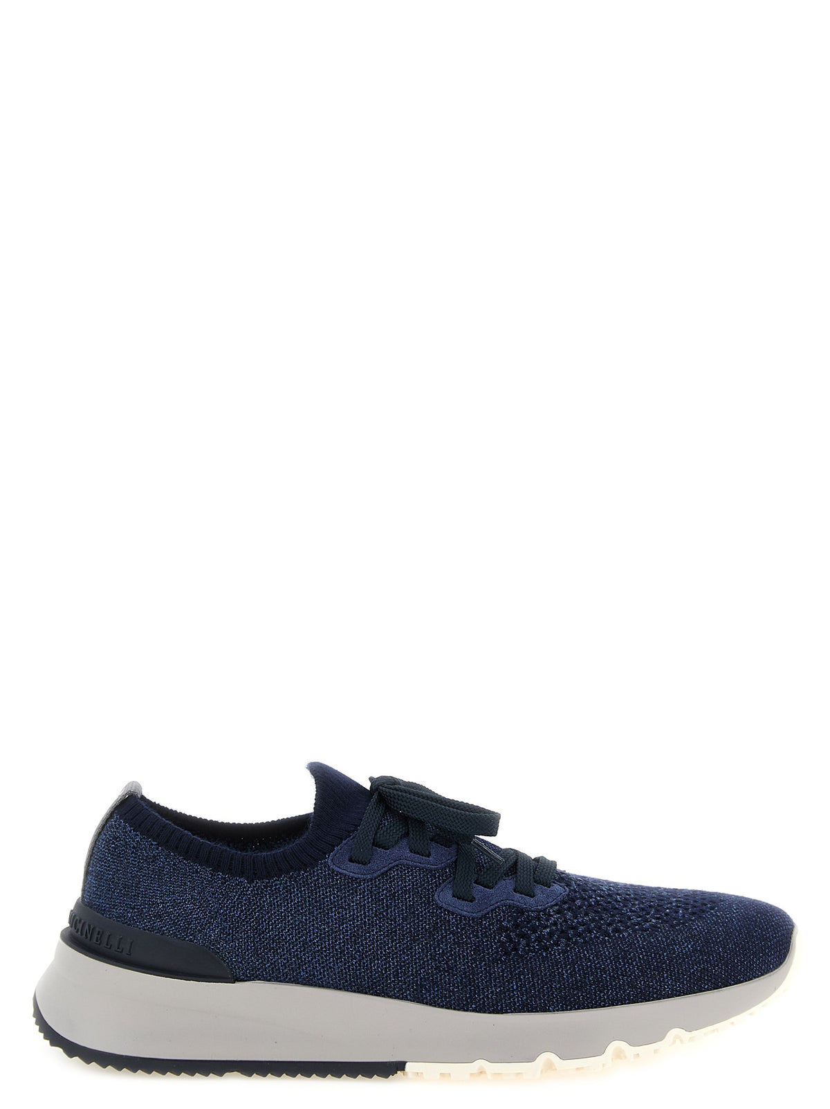 Blue Cotton Athletic Sneakers