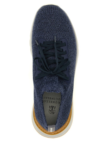 Blue Wool Athletic Sneakers