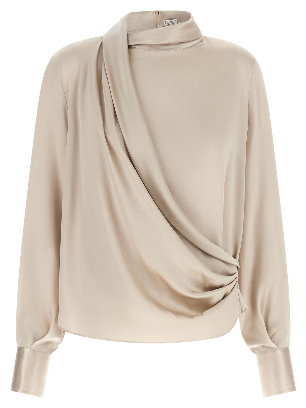 Beige Silk Blouse