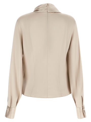 Beige Silk Blouse