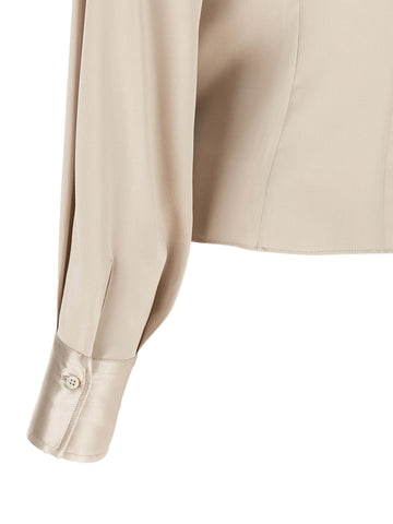 Beige Silk Blouse