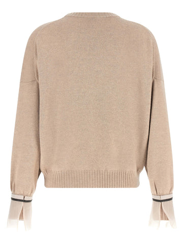 Beige Cashmere Cardigan