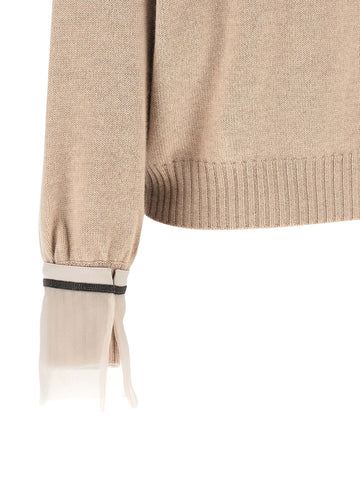 Beige Cashmere Cardigan