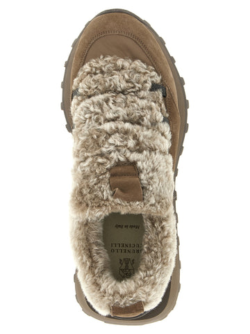 Brown Calfskin Chunky Sneakers
