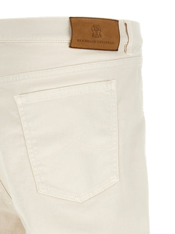 White Cotton Relaxed Fit Jeans