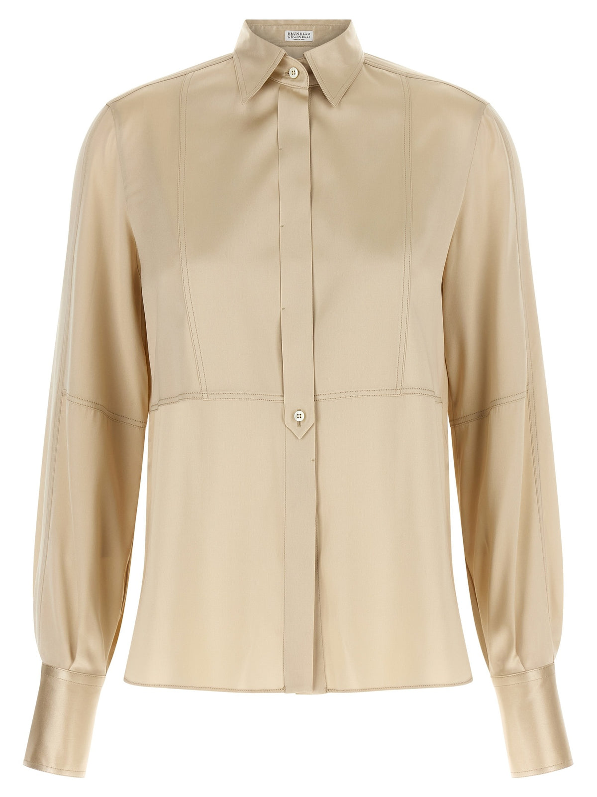 Beige Silk Blouse