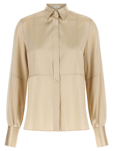 Beige Silk Blouse