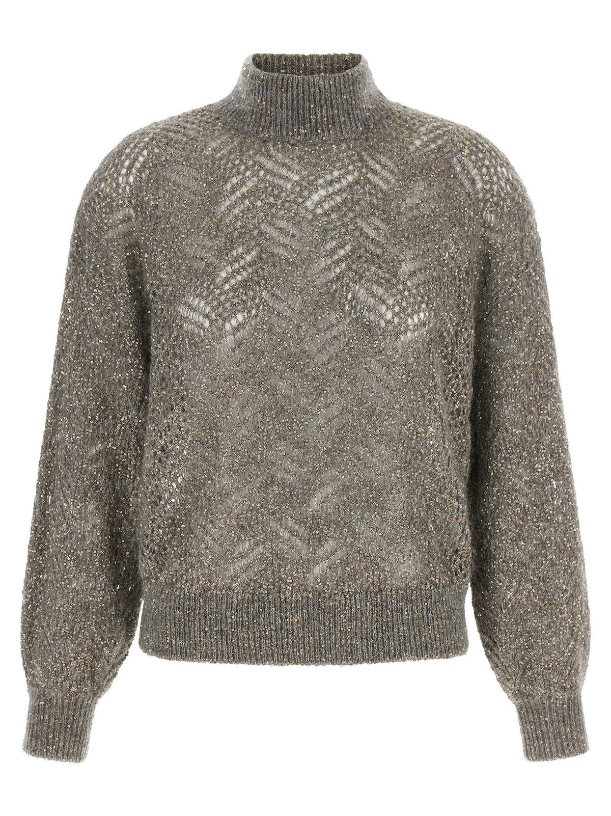 Gray Polyamide Cardigan