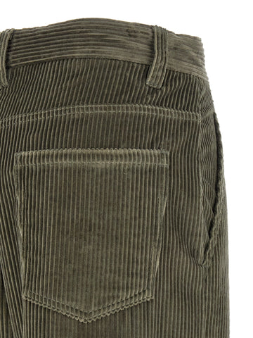 Bicolor Cotton Flared Pants