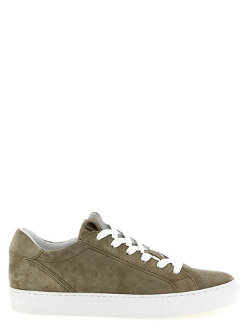 Gray Calfskin Low Top Sneakers