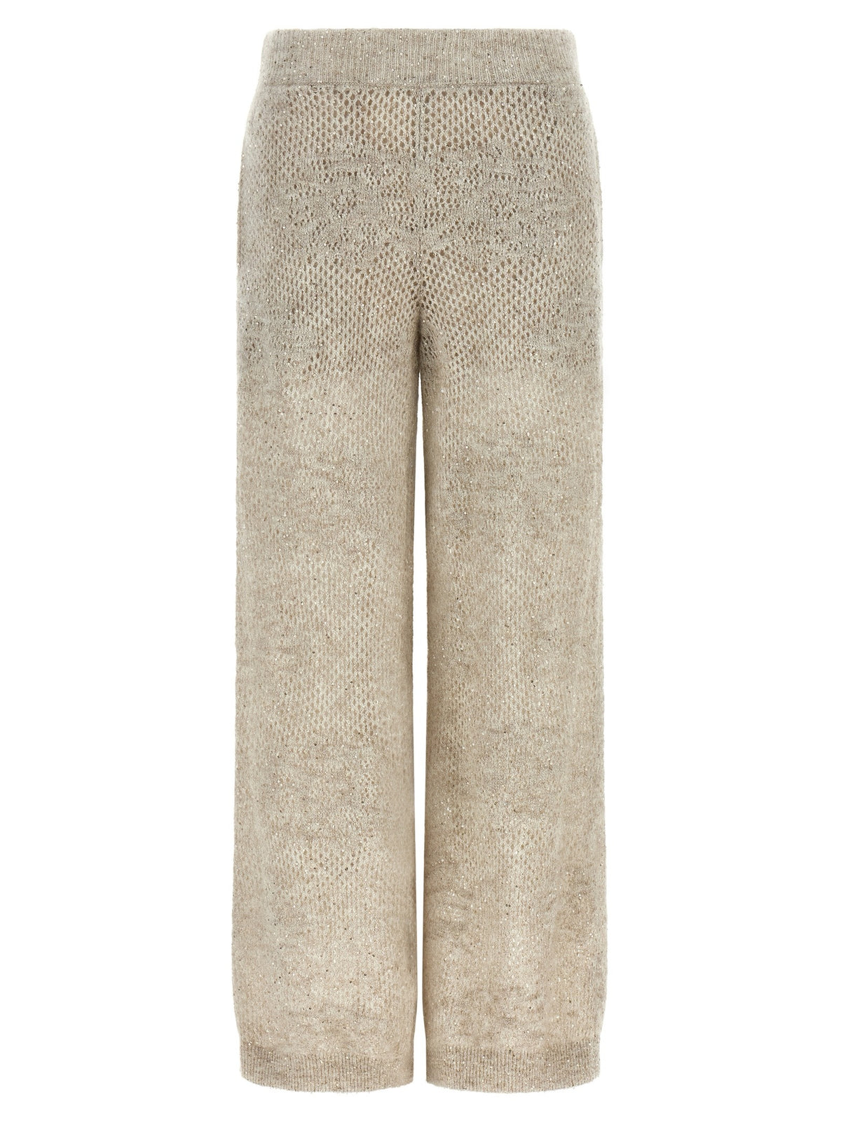 Beige Nylon Casual Pants