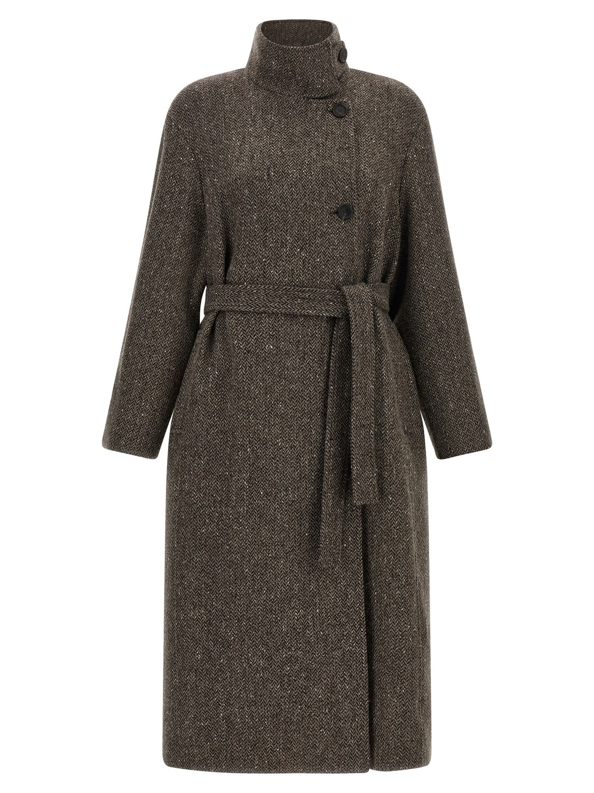 Brown Virgin Wool Coat