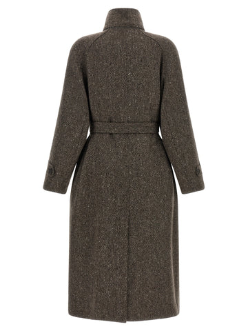 Brown Virgin Wool Coat