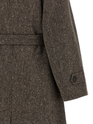 Brown Virgin Wool Coat