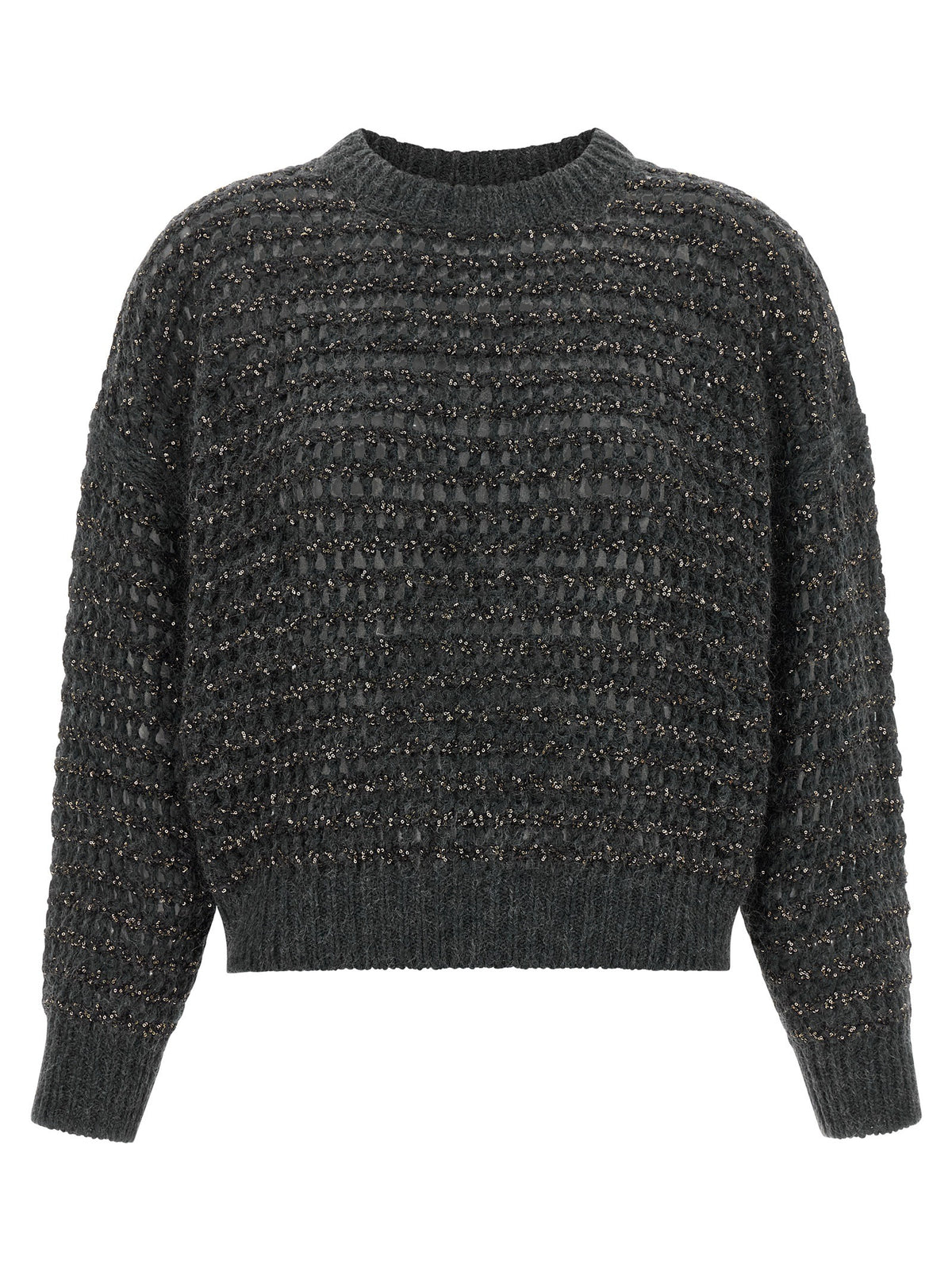 Gray Elastane Cardigan
