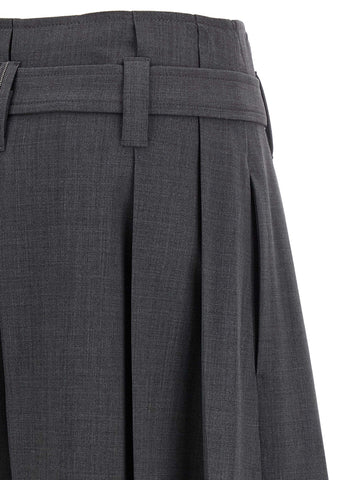 Gray Virgin Wool Bermuda Shorts