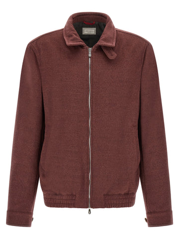 Bordeaux Virgin Wool Bomber