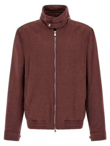 Bordeaux Virgin Wool Bomber