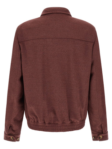 Bordeaux Virgin Wool Bomber