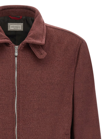 Bordeaux Virgin Wool Bomber