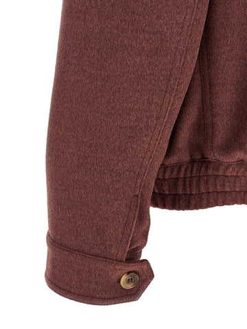 Bordeaux Virgin Wool Bomber