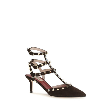 Brown Goatskin High Heel Pumps