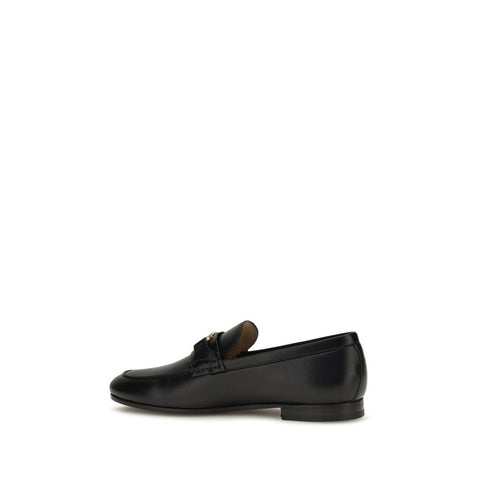 Black Calf Leather Bos Taurus Slip-On Loafers