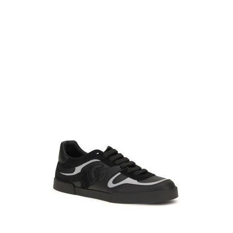 Black Calf Leather Bos Taurus Sneakers
