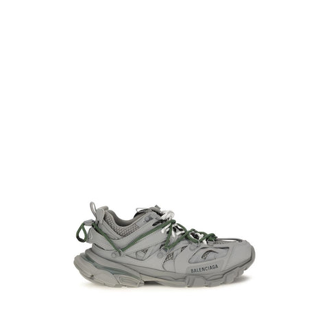 Gray Polyethylene Athletic Sneakers