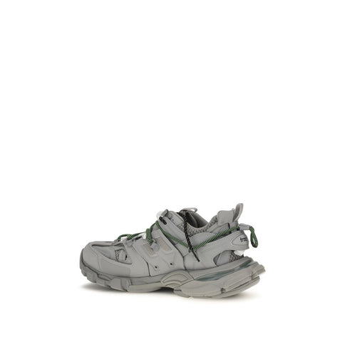 Gray Polyethylene Athletic Sneakers