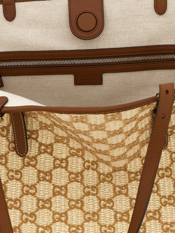 Brown Cotton Handbag