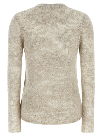 Beige Nylon Cardigan