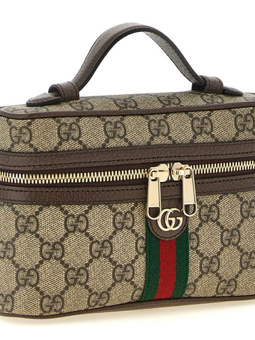 Beige Polyethylene Crossbody Bag