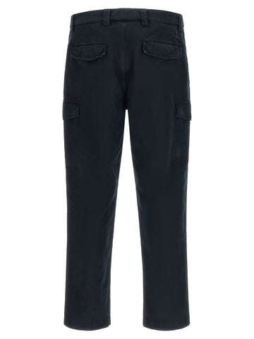 Blue Cotton Cargo Pants