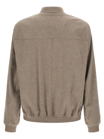 Gray Cashmere Bomber