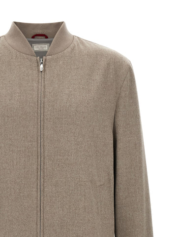 Gray Cashmere Bomber