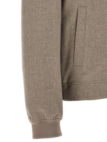 Gray Cashmere Bomber