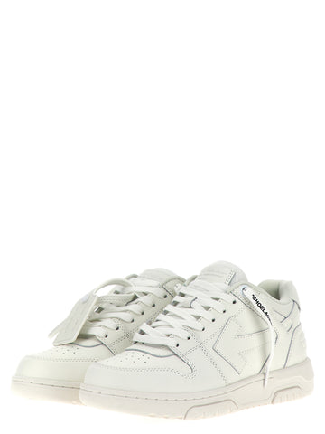 White Calfskin Low Top Sneakers