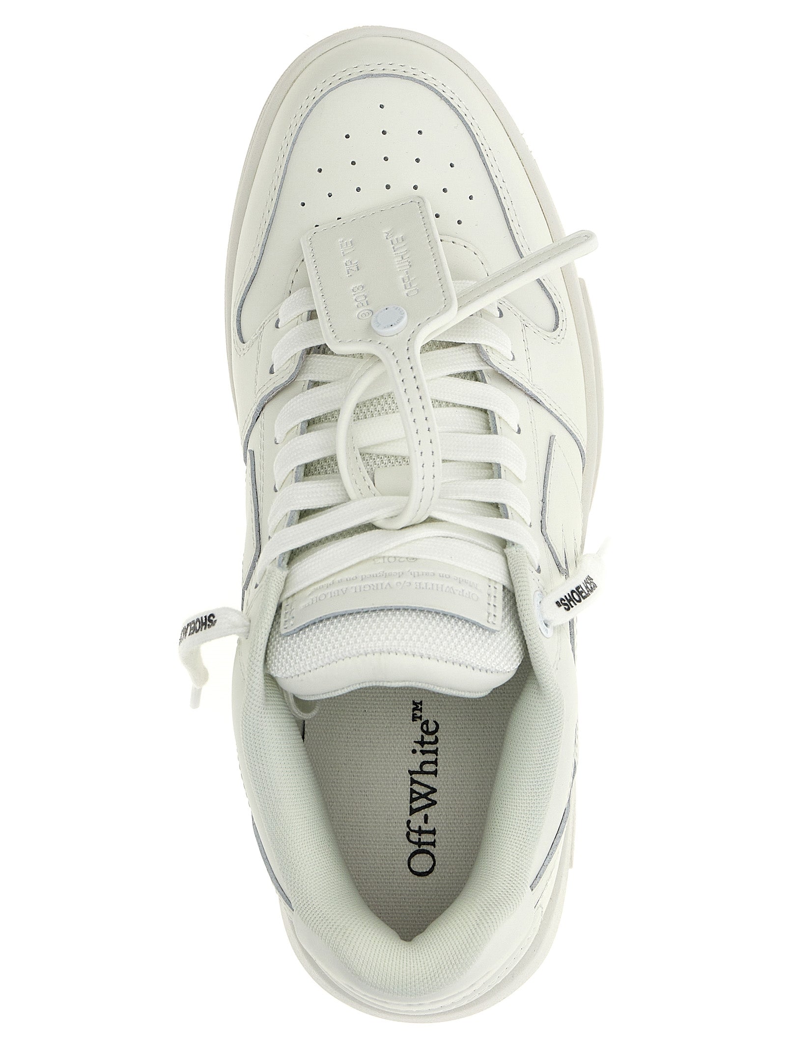 White Calfskin Low Top Sneakers