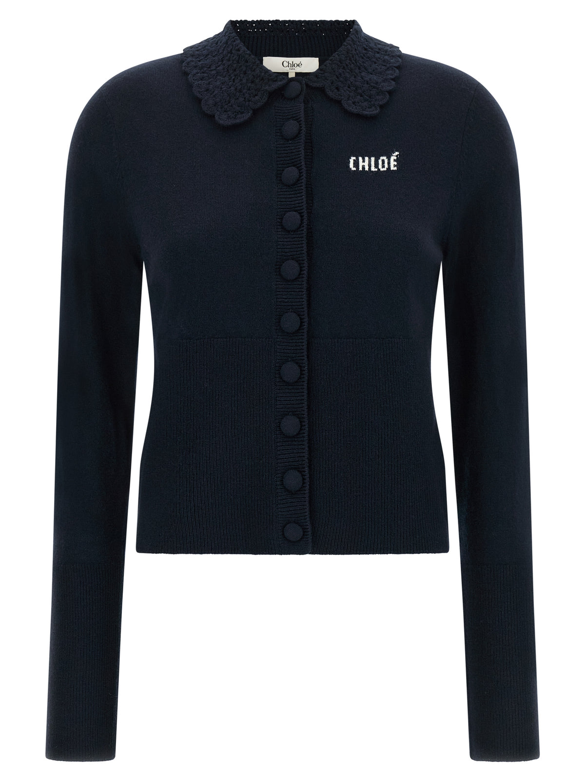 Blue Wool Cardigan