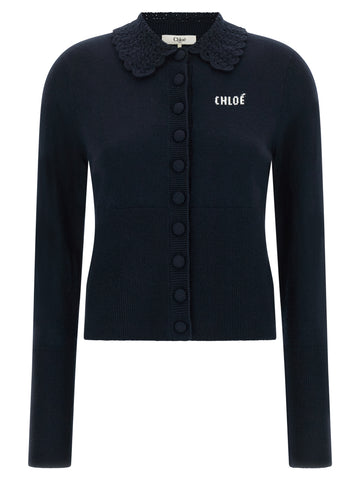 Blue Wool Cardigan