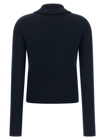 Blue Wool Cardigan