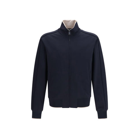 Blue Polyamide Full-Length Jacket