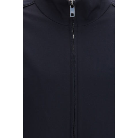 Blue Polyamide Full-Length Jacket