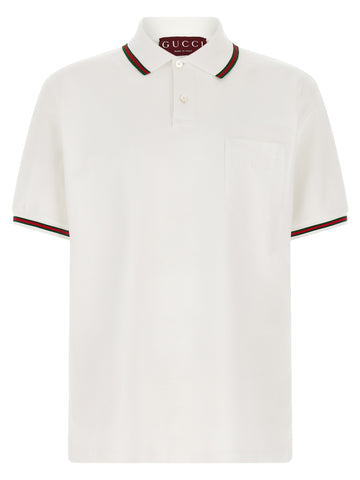 White Cotton Polo Shirt