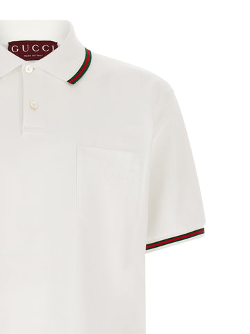 White Cotton Polo Shirt