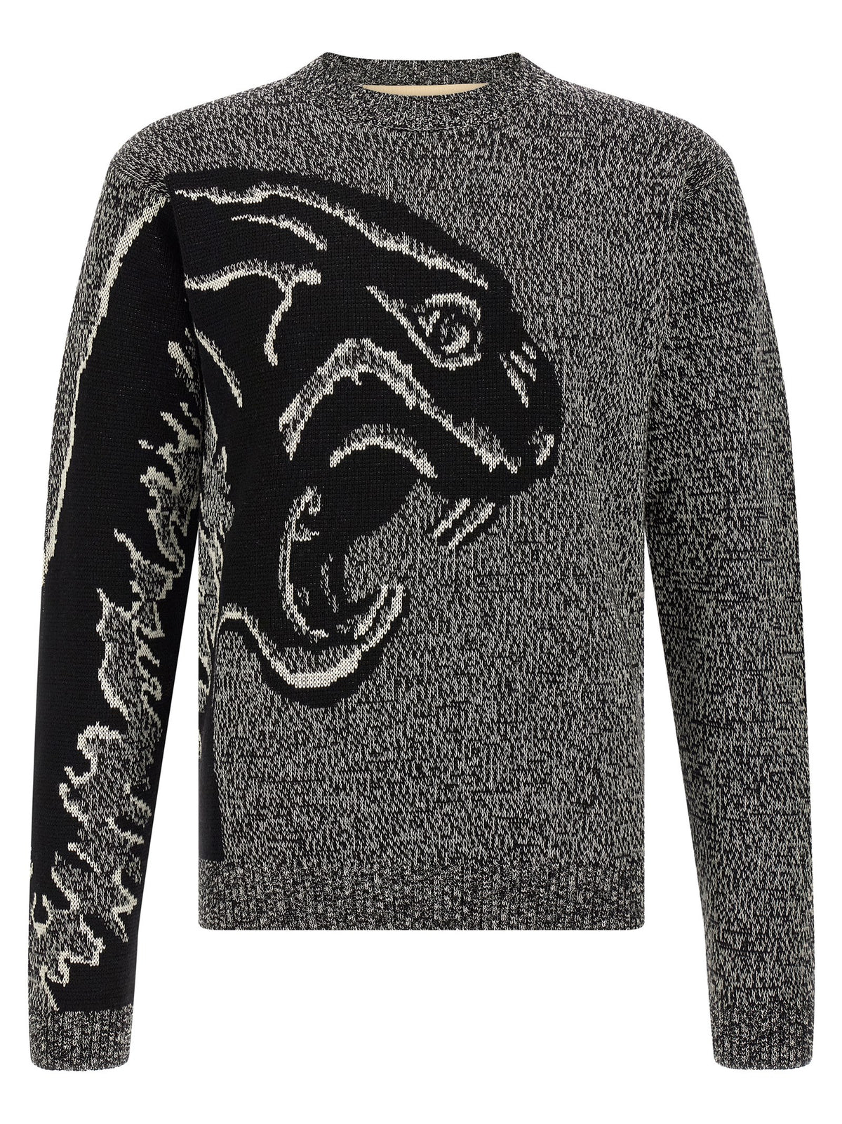 Bicolor Virgin Wool Cardigan