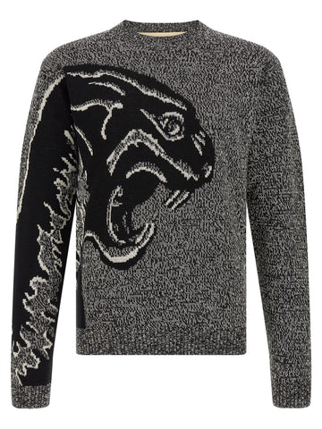 Bicolor Virgin Wool Cardigan