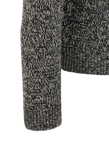 Bicolor Virgin Wool Cardigan